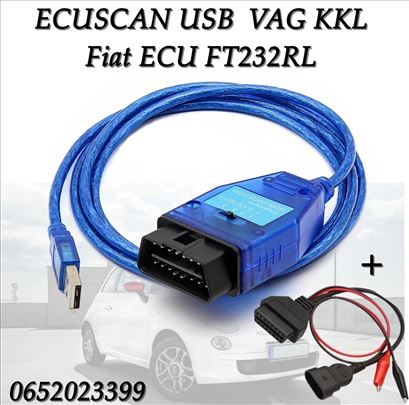 ECUSCAN USB  VAG KKL Fiat ECU FT232RL  