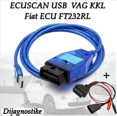 Ecuscan USB VAG KKL Fiat ECU FT232RL 