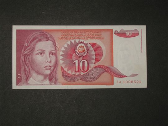 10 Dinara 1990, UNC, zamenska