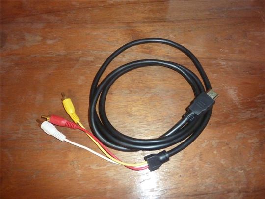 Kabl HDMI + 3RCA duzina 1,5m