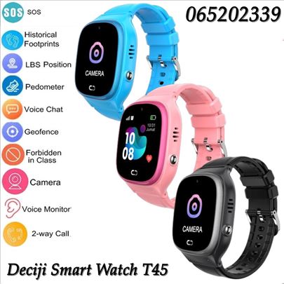 Vodootporni Dečiji Smart Watch T45 - Mobilni Tel, 