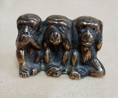 Engleska minijatura tri majmuna, mesing
