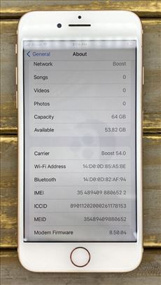 iPhone 8 Gold 64GB Sim Free 100% Helti TI51