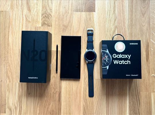Samsung Note 20 ultra i Galaxy Watch - komplet