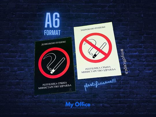 Nalepnice zabranjeno/dozvoljeno pušenje A6 formata