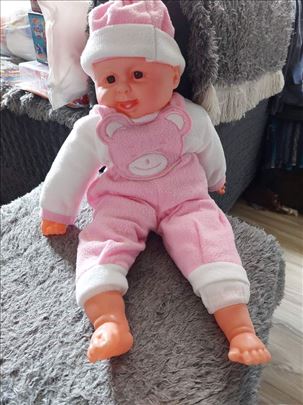 Happy Baby nova velika srecna roze lutka smejalica