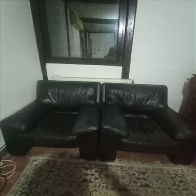 2 kožne fotelje
