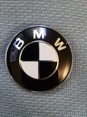 BMW Znak Crno-Beeli Za Gepek 74 mm Nov