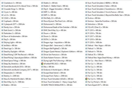 PC igre - (500+ igara), spisak+cene
