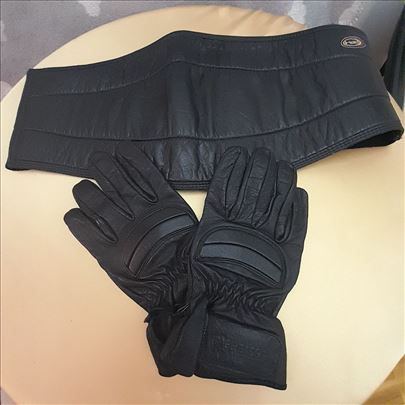 Kožni pojas i rukavice za motocikliste