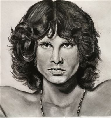 Slika ~ portret Jim Morrison ~ Uramljeno