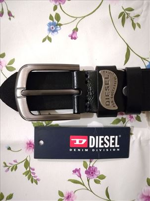 Novi muski kozni markirani kais Diesel sa etiketom