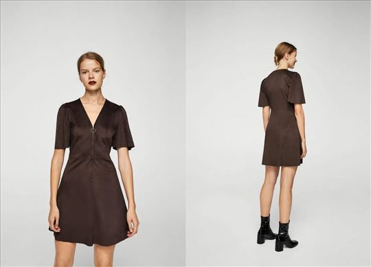 Mango haljina od sintetičkog semiša s