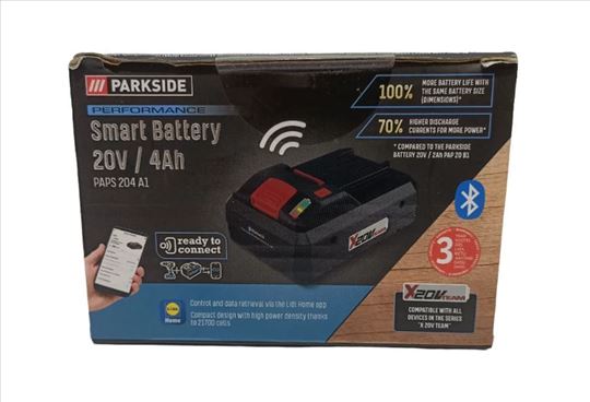 Parkside 20V SMART Bluetooth Baterija 4AH