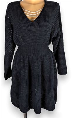 Shein Curve crna knit haljina XL