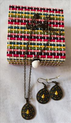 Vintage boho komplet u bambus kutiji 