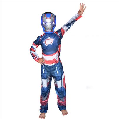 Akcija kostim za decu Iron man 3 - plavi + maska 