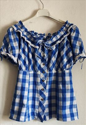 Vintage esmara bluza br.36/38 Karo pamucna romanti