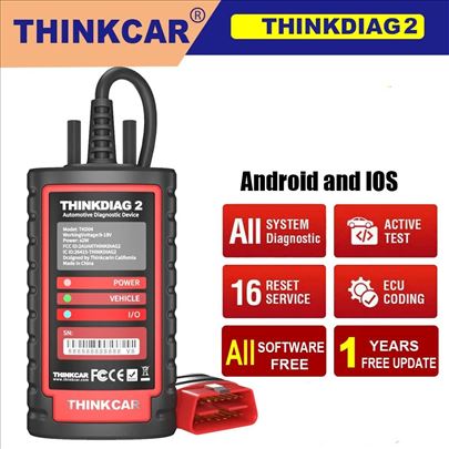 Thinkcar Thinkdiag 2 Bluetooth CAN FD OBD2 Auto Di