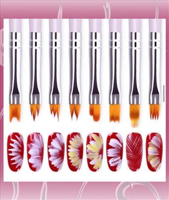Četkice za nail art 8 kom.