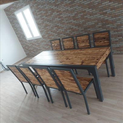 Stolice i stolovi metal&drvo