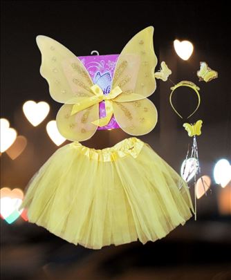 4u1 leptir vila suknjica žuta krila kostim zvoncic
