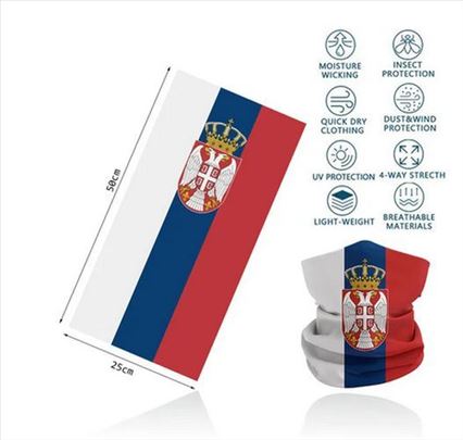 Bandana marama Srbija srpska zastava