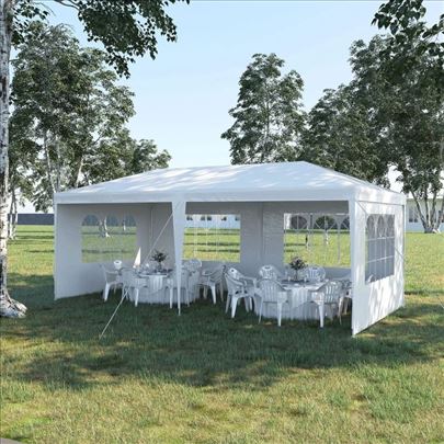 Gazebo Paviljon 3 x 6m sa 6 stranica sa prozorima