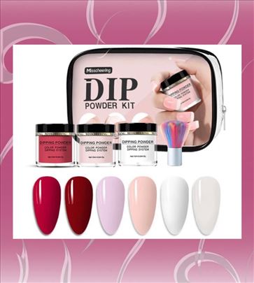 Dipping powder prahovi 6 kom u setu + četkica