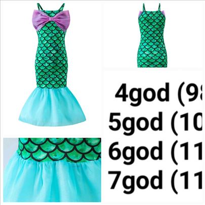 Sirena haljina zelena-naručivanje