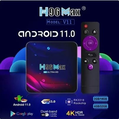 Android tv box H96 max 4gb 32gb android11 4ktv box