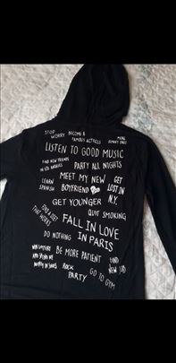 OVS crni duks - bluza sa natpisima