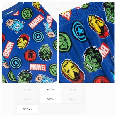 Marvel Avengers pidžama,vel.na slici- naručivanje