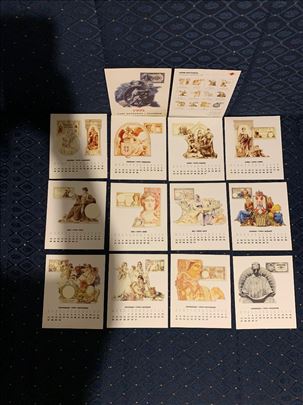 Slike starih novčanica - kalendar za 1999. godinu