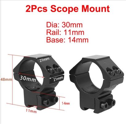 Nosač optike f30mm za  šinu 11mm