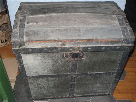 Stari drveni kovčeg - 66 x 42 x 66cm