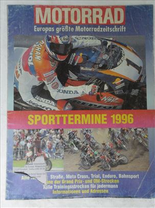 Casopis Motorrad Sporttermine 1996  o trkama motor