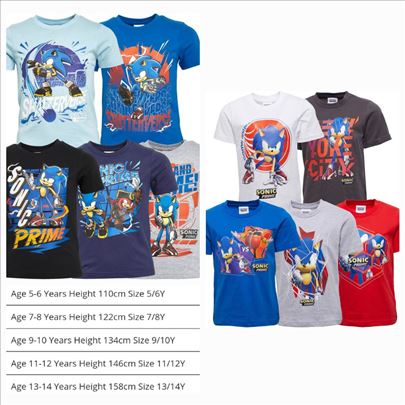 Sonic 5 majica-veličine su na slici-naručivanje