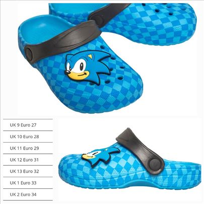 Sonic papuče sandale brojevi na slici- naručivanje