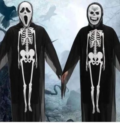 Kostim za odrasle smrt plašt Duh Skeletor kostur