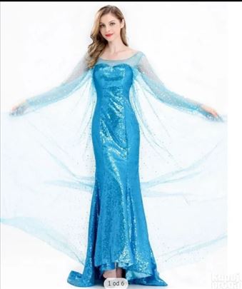 Elza Elsa Frozen haljina kostim za odrasle + plašt