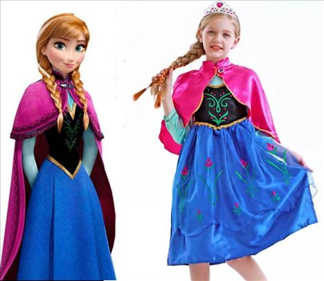 Kostim ANA Frozen haljina + ogrtač ANNA