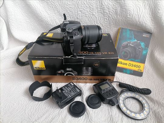 Nikon D3400 sa objektivom 18-105 2987 okidanja
