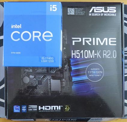 Intel Core i5-11400 Box + Asus Prime H510M-K R.2 /