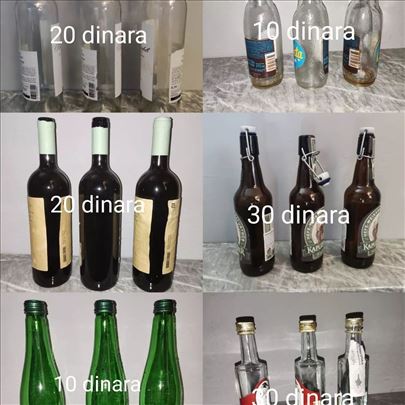Flaše staklene 10-5000 komada)