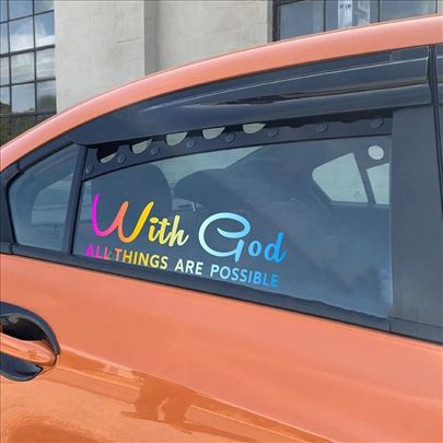 Nalepnica za auto with god