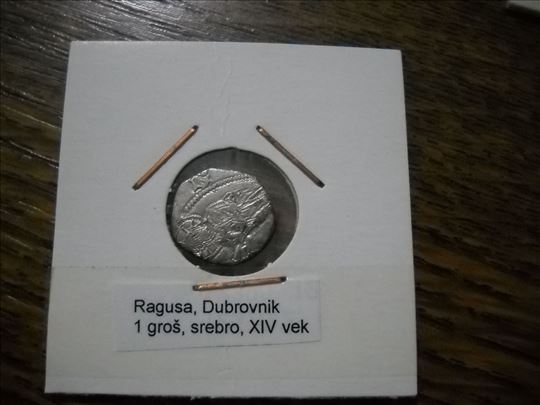 Ragusa, Dubrovnik, srebrni groš XIV vek