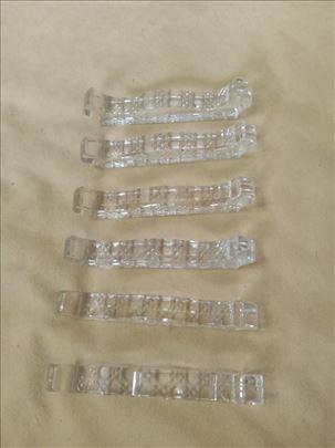 Set od 6 kristalnih držača za pribor za jelo