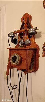 Stari Drveni Telefon Ispravan 