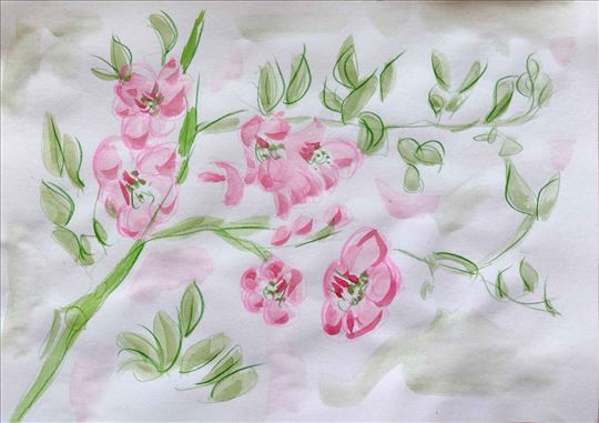 Slika akvarel neuramljen 20 x 28,3 cm